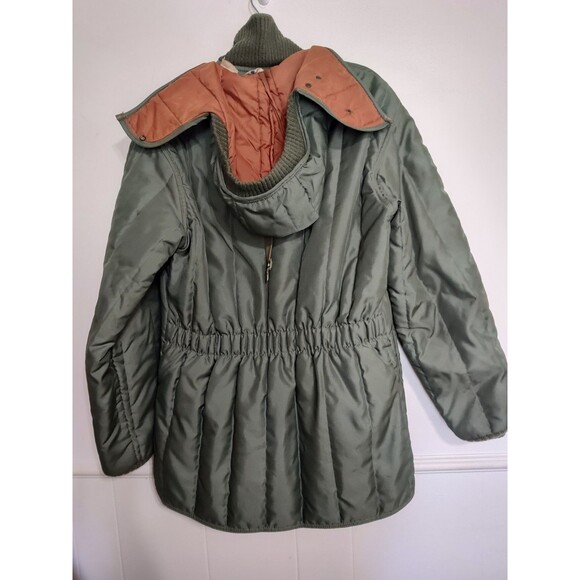 Vintage Refrigiwear Green Insulated Military Style Coat With Detachable Hood - Picture 6 of 11